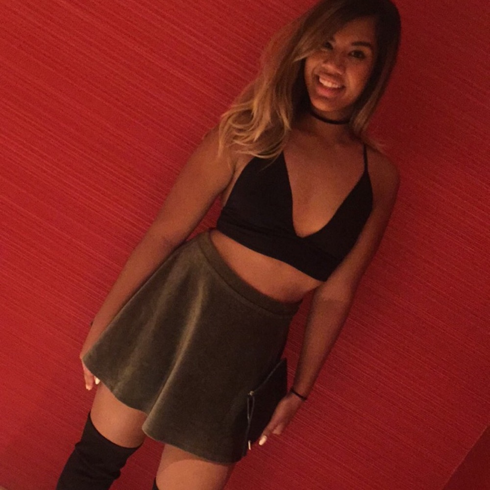 Corduroy skater skirt